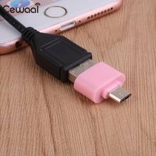 Micro USB мужчина к USB Женский OTG 2,0 адаптер конвертер для телефона Android розовый 2024 - купить недорого