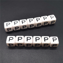 20pcs/lot 10mm Letter P Square Alphabet Beads Acrylic Beads For Jewelry Making DIY Bracelet Necklace Accessories #ZM10mm 2024 - buy cheap