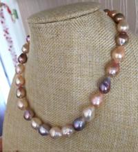 Amazing 12-13mm pink purple pearl necklace18inch 2024 - buy cheap