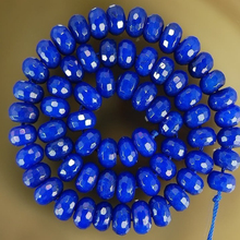 Moda blue jades y Calcedonia 5x8mm hermoso Ábaco colgante rondelle diy fabricación de joyas clásicas 15 pulgadas GE1118 2024 - compra barato