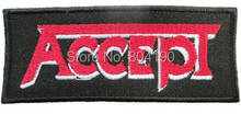 3.9" Accept Logo Heavy Metal Music Band Punk Rock Embroidered NEW IRON ON SEW ON Patch badge emo Wholesale 2024 - buy cheap