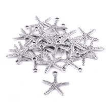 Vinswet 30 Pcs 19*17MM Vintage Alloy Silver Starfish Charm Pendants for Bracelets Jewelry Making Findings DIY Charms Handmade 2024 - buy cheap