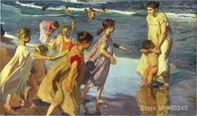 Beach art scenes Handpainted oil paintings Summer Joaquin Sorolla y Bastida High quality 2024 - buy cheap