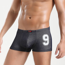 Cueca boxer masculina de algodão, roupa de baixo para homens, tamanho grande 2024 - compre barato