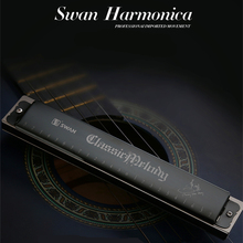 Swan Harmonica Key of C Gaita De Boca Harmonica BLACK Folk  Armonica Holes Harp Tremolo Instrumentos Musicales Swan Harmonika 2024 - buy cheap