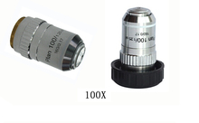 100X L=195 Plan Achromatic Bio-Microscope Biological Microscope Objective Lens Thread Diameter 20.2x0.705 for Medical Science 2024 - buy cheap