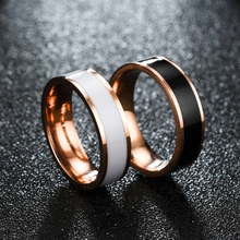 HOBBORN Classic Stainless Steel Rings Men Women Rose Gold Silver Color Wedding Ring Romantic Couple Jewelry Valentine's Day Gift 2024 - buy cheap