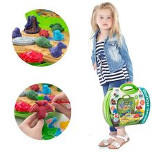 Conjunto de brinquedos de dinossauro feito em argila, 26 peças, dinossauro 3d seguro e não tóxico, crianças, meninos e meninas de 3-12 anos de idade 2024 - compre barato