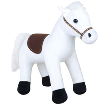 Juguete de peluche de caballo blanco de 35x25cm, muñeco de caballo de pie, poni, el mejor regalo de cumpleaños para niños 2024 - compra barato