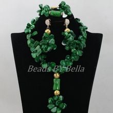 Delicate African Coral Beads Jewelry Set Nigerian Wedding Necklace Green Coral Beads Bridal Jewelry Sets Free Shipping ABF994 2024 - buy cheap
