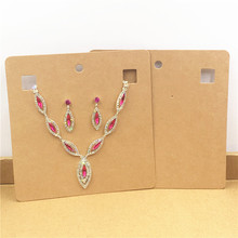 50Pcs/lot Blank Square Classic Ladies Jewelry Necklace Accessories Display Cards  With Earring Hole Card 15*15cm 2024 - buy cheap