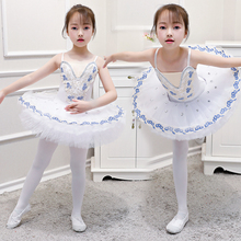 Criança ballet dança vestido para palco menina cisne lago ballet tutu dancewear para festa crianças bailarina dança traje para o desempenho 2024 - compre barato