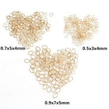New Hot Sale Rose Gold Tone Metal Oval Open Jump Rings Necklace With Close Tool Ring DIY Jewelry Findings Making 2024 - buy cheap