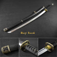 Full Tang Japanese Samurai Black Saber Sword 1060 high Carbon Steel Real Katana Sharp Edge Can Cut Bamboo 2024 - buy cheap