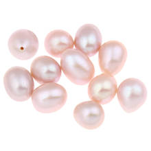 Half Drilled Cultured Freshwater Pearl Beads,Punk Style, Rice, natural, half-drilled, purple, 8-8.5mm Sold By PC 2024 - buy cheap