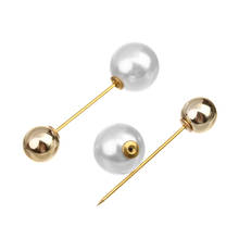 2Pieces Fashion Large Acrylic Pearl Beads Sweater brooch pin scarf buckles 2024 - buy cheap