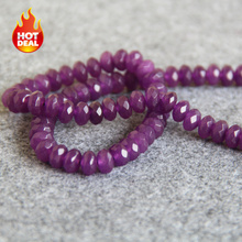 New 5x8mm Faceted Purple Kunzite  beads chalcedony beads Round DIY Beads stones 15" Jewelry making design wholesale 2024 - buy cheap