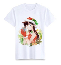 Camiseta masculina anime detetive conan, camiseta de algodão com manga curta 2024 - compre barato