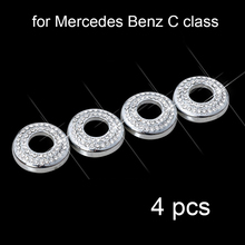 Cubierta de perno de puerta de coche, adorno de diamantes de imitación, lentejuelas, botón, decoración, calcomanía, para Mercedes Benz clase C 2024 - compra barato