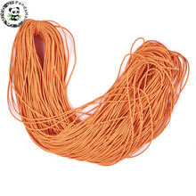 Pandahall Elastic Cords, with Fibre Outside and Rubber Inside, Orange, 2mm; about 100m/bundle Cords For Jewelry Making DIY 2024 - buy cheap