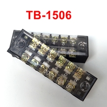 Conector de Terminal montado en Panel, 5 unids/lote TB, caja de terminales TB-1506, 600V, 15A, 6 posiciones 2024 - compra barato