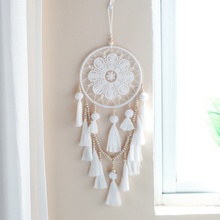 1Pcs Handmade Dreamcatcher Indian Style Woven Wall Hanging Decoration White Wedding Party Hanging Decor 2024 - buy cheap