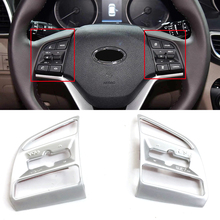 For Hyundai Tucson 2016 2017 2018 2019 ABS Matte Interior Steering Wheel Button Cover Trim 2pcs Car Styling 2024 - buy cheap