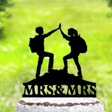 Same-sex lady and mrs Wedding Cake Topper,Mrs and Mrs Victory Cake Topper Silhouette,Same Sex wedding topper decor Supplies 2024 - buy cheap