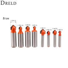 DRELD 1Pc Carbide Wood Milling Cutter Router Bit Cleaning Flush Trimming V End Knife Engraving Cutting Woodworking Tools 2024 - buy cheap