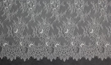 150cm Wide French chantilly lace fabric Floral Eyelash Lace fabric wedding dress decoration Accessories lace trim 3meter/lot 2024 - buy cheap