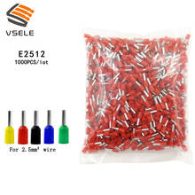VSELE 1000PCS/lot E2512 2.5mm2 tube insulating terminals insulated cable wire connector insulating crimp terminal connector 2024 - buy cheap