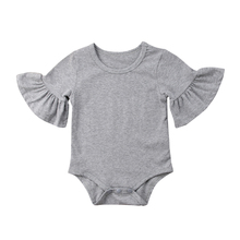 Macacão infantil para meninas, roupa casual de verão de manga curta de algodão para recém-nascidos, 2018 2024 - compre barato