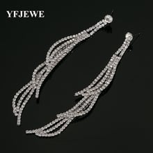 YFJEWE Newest Fashion multi-layered Long Tassel Earrings Gift Luxury Vintage Austrian Crystal Wedding Earrings For Women #E297 2024 - buy cheap