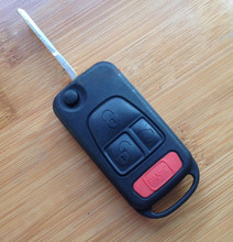 Высококачественный сменный откидной Чехол для дистанционного ключа для mercedes Benz S M 3 + 1 кнопки с лезвием HU64 чехол для ключа брелка 2 шт./лот 2024 - купить недорого