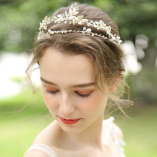 Floralbride de diamantes de imitación de aleación de cristal de perlas de agua dulce de la boda novia diadema enredadera para el cabello accesorios para el cabello de la joyería de las mujeres 2024 - compra barato