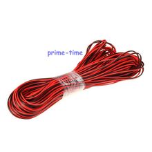 5m 10m 20m 30m 50m 100m 2 pin Red Black copper cable, PVC insulated wire, 22 awg wire , Electric cable, LED cable, DIY Connect 2024 - buy cheap