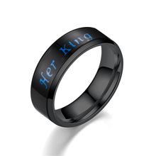 Women Men lover Her King His Queen Stainless Steel Mood rings Emotion Color Change Sense temperature Ring Jewelry Dropshipping 2024 - buy cheap