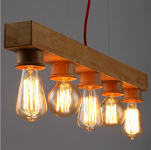 wooden pendant lamp restaurant coffee bar pendant lamps dining room kitchen drop light 2024 - buy cheap