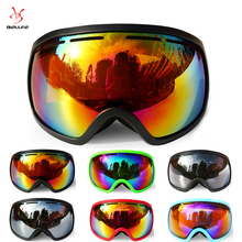 2018 Espelhos Esféricos Ski Snowboard Goggles Óculos 100% UV400 Anti-nevoeiro Óculos De Esqui Homens Snowboard Esqui Cross-count 2024 - compre barato