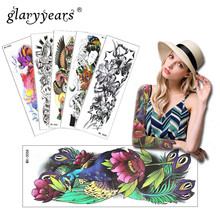 Glaryyears временная татуировка с большой рукой, наклейка с розами, поддельные тату с рукавом, флеш-тату, водостойкие, для большого тела, для мужчин и женщин, MX #01 2024 - купить недорого