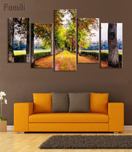 5 piezas envío gratis carretera mar HD pared arte impresión en lienzo para decoración del hogar pared arte imagen para sala de estar sin marco 2024 - compra barato