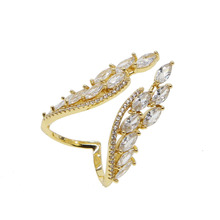 2019 nova moda banhado a prata de ouro elegante v-shaped metade aberto ajustável vintage mulher anéis charming jewelery transporte da gota 2024 - compre barato