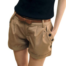 Женские шорты со средней талией, модные летние шорты большого размера в английском стиле 2024 - купить недорого