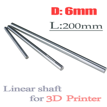 2pcs/lot linear shaft 6mm 200mm rod shaft WCS 6mm linear shaft L200mm chrome plated linear motion guide rail round rod cnc parts 2024 - buy cheap