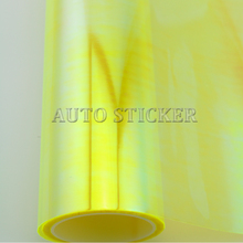 Pegatinas de diseño de camaleón para coche, película de luz de Color brillante, amarillo fluorescente, para luces traseras, cambio de Color 2024 - compra barato