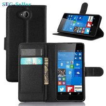 TUKE Luxury Flip Magnetic PU Leather Wallet Stand Case For Nokia Microsoft Lumia 650 Case Litchi Pattern Cover 2024 - buy cheap