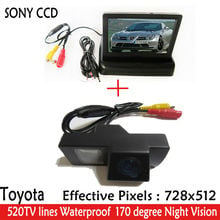 HD Video Auto Parking 4.3" Foldable Monitor+ LED Night Vision Reverse CCD Car Camera for TOYOTA Land Cruiser 200 LC200 REIZ 2009 2024 - buy cheap