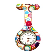 Women Watch Colored Circles Nurse Clip-on Fob Brooch Pendant Hanging Pocket Watch Clock Drop Shipping Dec18 2024 - buy cheap