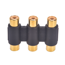 1pc 3 Rca Phono To Rca Phono Female Connector/coupler Female Socket Coupler Extension Adapter 2024 - buy cheap