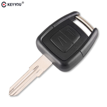 Keyyou 10 pçs/lote remoto 2 botões caso escudo chave do carro fob para opel astra zafira vectra omega com hu46 lâmina 2024 - compre barato